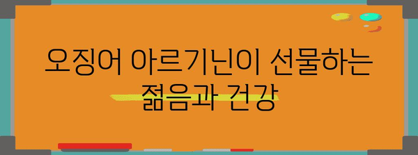 오징어의 마법 성분 아르기닌 | 효능 파헤치기