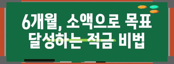 신사람아 위한 6개월 단기 적금 추천