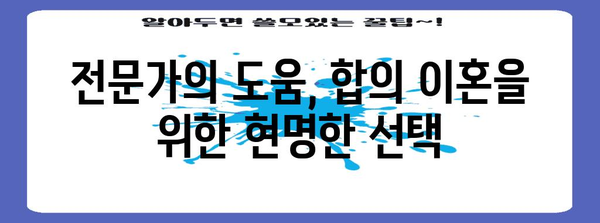 합의 이혼의 성공 공식 | 효과적인 협의 전략