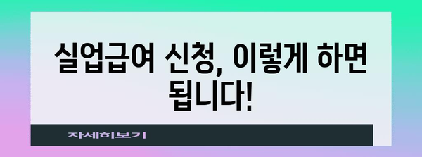 고용보험 실업급여·구직급여 완전 가이드 | 신청 방법, 지급 절차