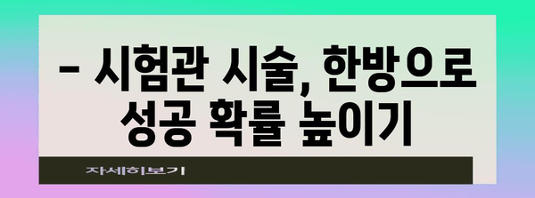 시험관 한방 관리로 임신 성공률 높이기