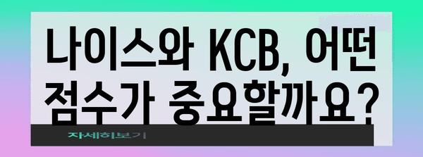 나이스 vs KCB 신용점수 비교 | 올리는 방법과 신용관리 꿀팁