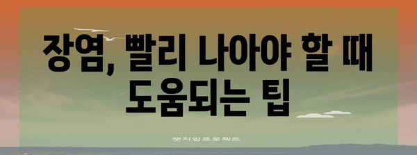 장염 빠른 회복 방법 팁 모음