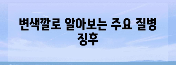 대장내시경 변색깔 | 건강 상태를 알려주는 신호등