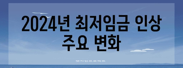 최저임금 상승 | 2024 연봉표와 실수령액 계산